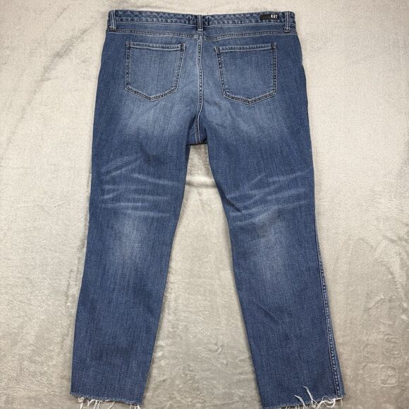 Kut From The Kloth High Rise Catherine Fab Ab Boyfriend Blue Jeans Women's 18 - Picture 2 of 12
